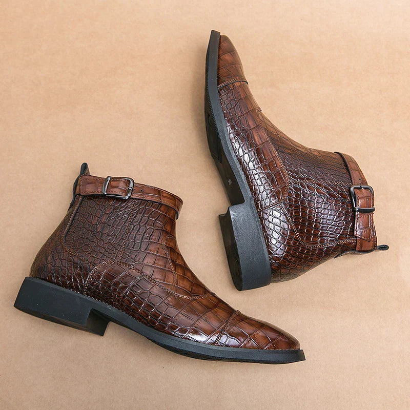 Baron | Botines de cuero con hebilla