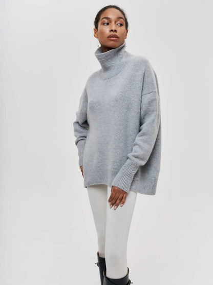 Eden - Suéter de punto con cuello alto oversized y elegante
