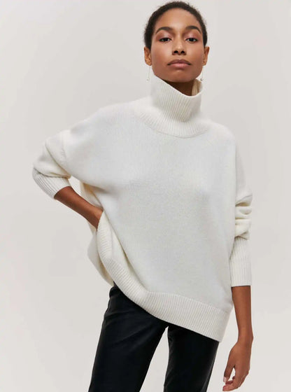Eden - Suéter de punto con cuello alto oversized y elegante