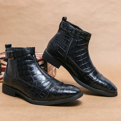Baron | Botines de cuero con hebilla