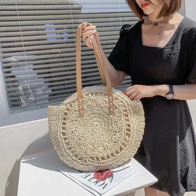 Hailey - Bolsa de playa tejida a mano