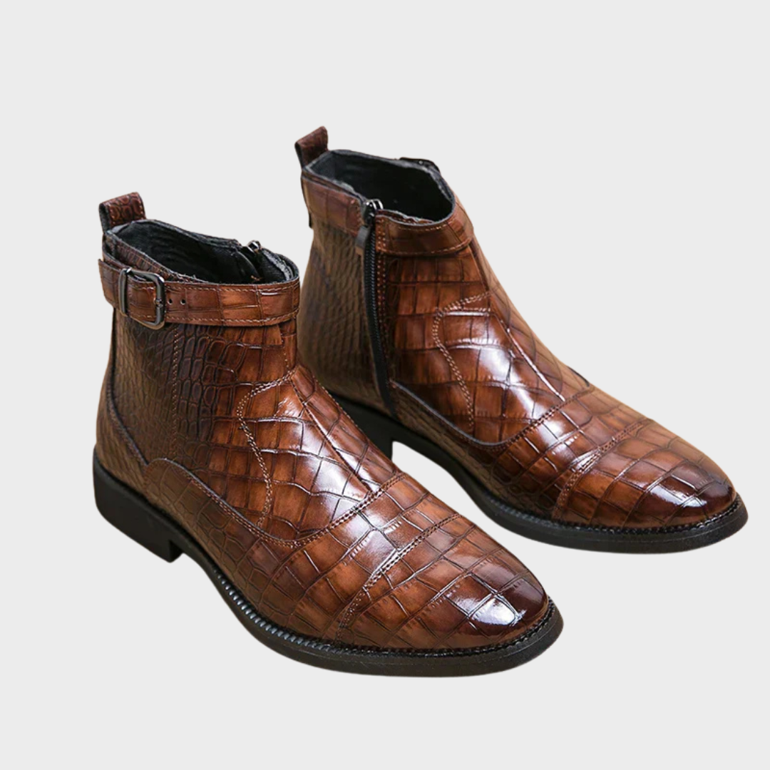 Baron | Botines de cuero con hebilla