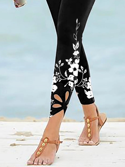 Lyrish™ - Leggings con Acento Floral
