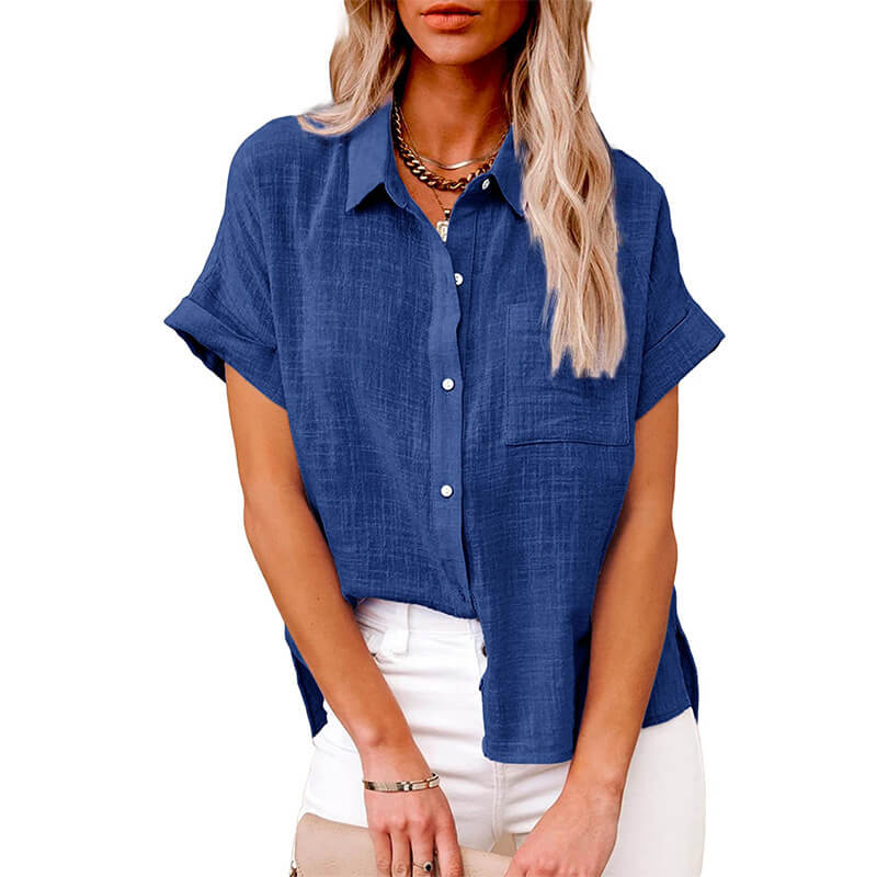 Adelene™ - Blusa clásica de botones y atemporal