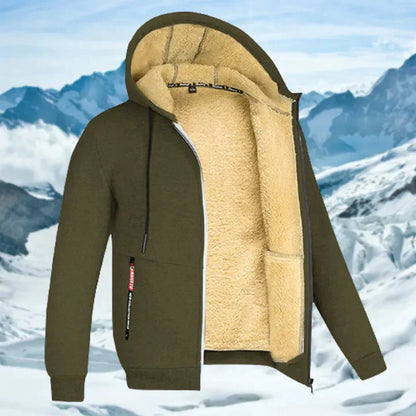 Arie - Chaqueta de Invierno para Hombre con Capucha y Forro de Felpa
