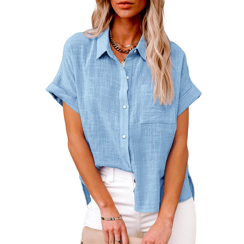 Adelene™ - Blusa clásica de botones y atemporal
