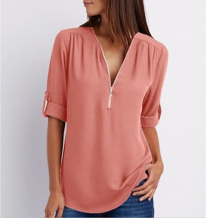 Lizzy - Blusa elegante con cierre