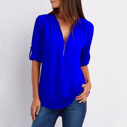 Lizzy - Blusa elegante con cierre
