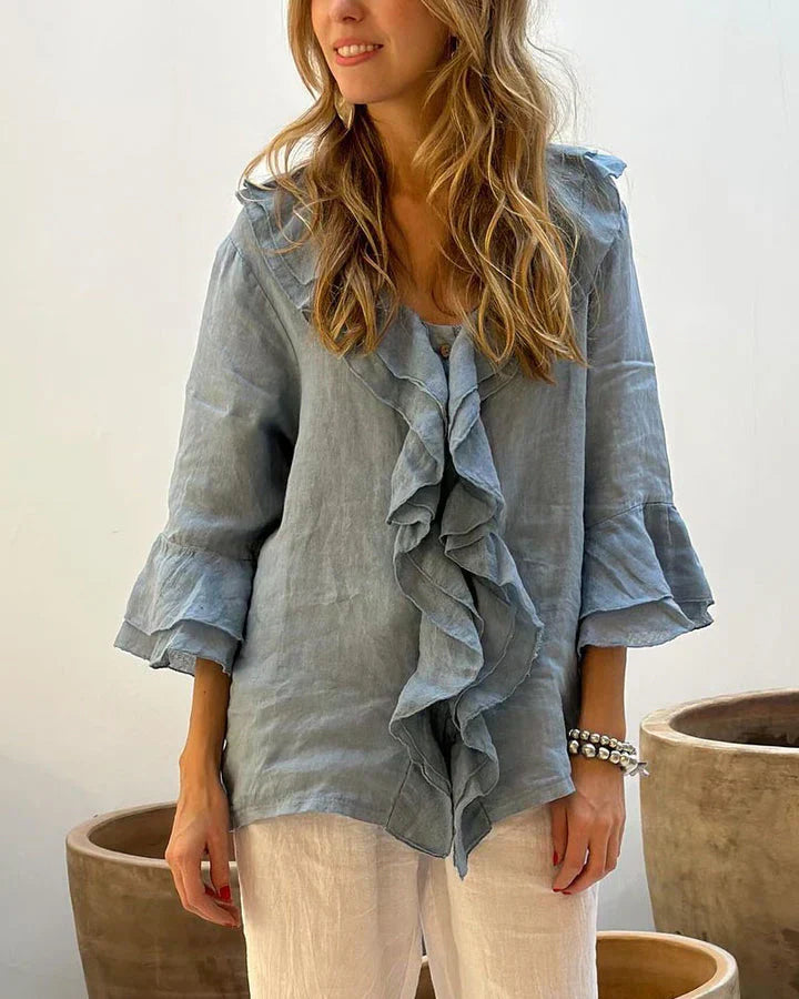 Cherry™ - Blusa Estilizada con Volantes