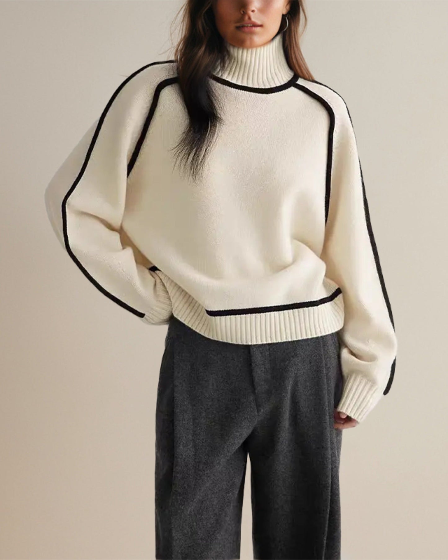 Jana - Suéter de Cuello Alto Sofisticado para Invierno