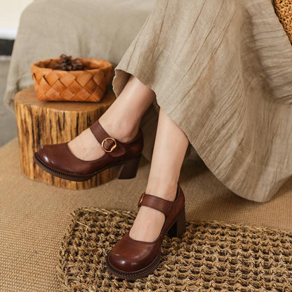 Mary Janes de cuero Agnes