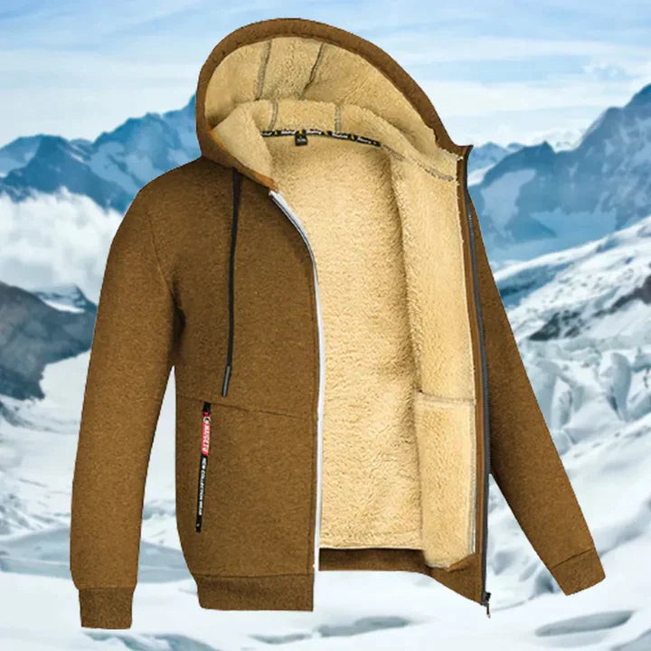 Arie - Chaqueta de Invierno para Hombre con Capucha y Forro de Felpa