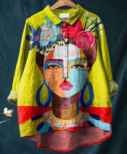 Camiseta de Retrato Artístico Amelia