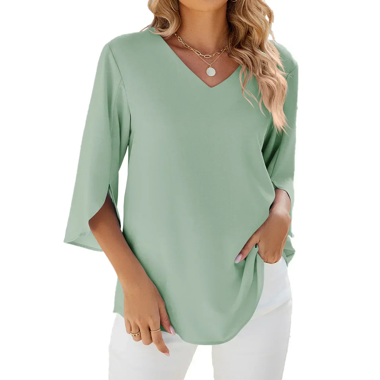 Blusa de cuello en V CARA