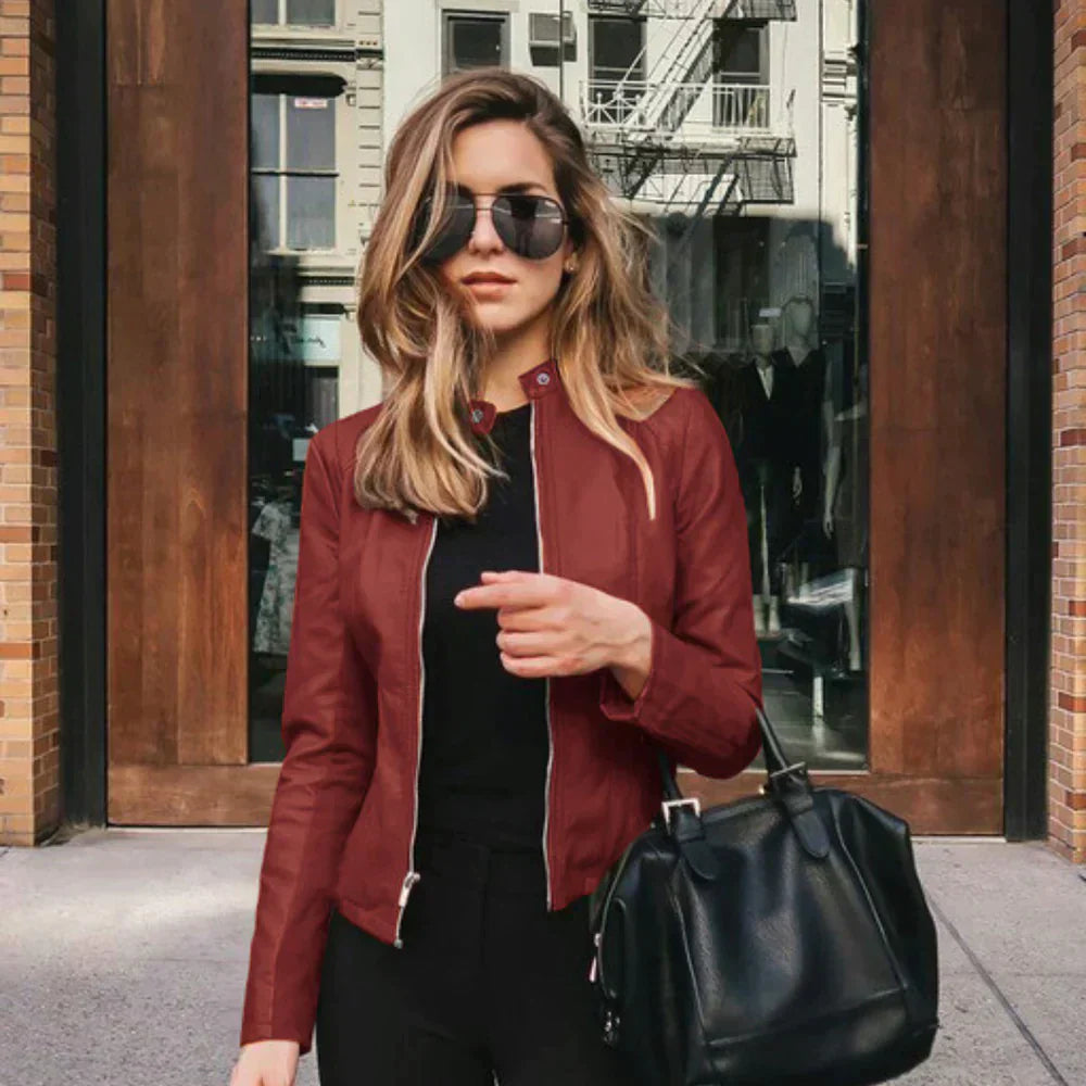 Sophia™ - Chaqueta de cuero italiana