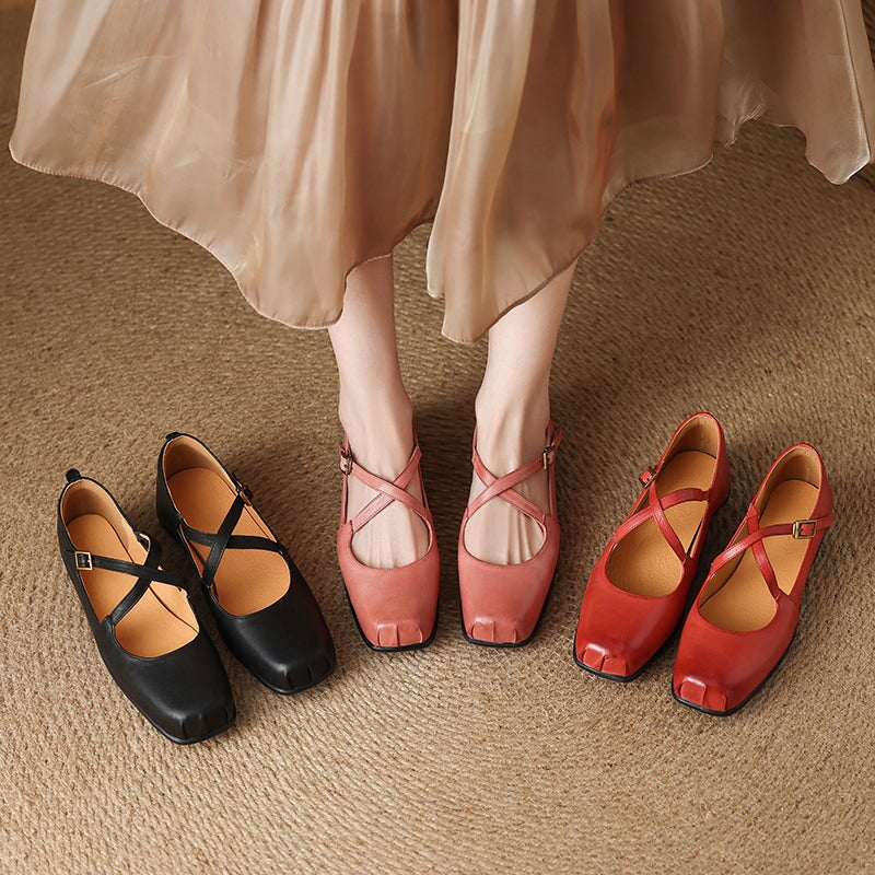 Mary Janes de cuero Edith
