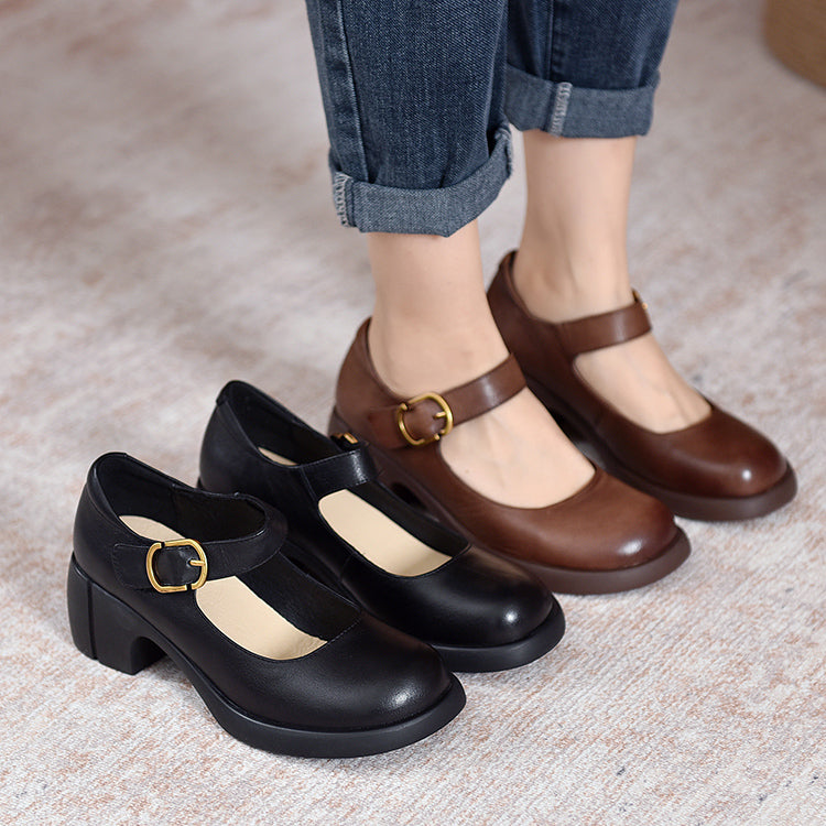 Mary Janes de cuero Agnes
