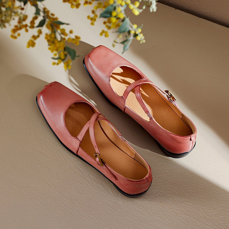 Mary Janes de cuero Edith