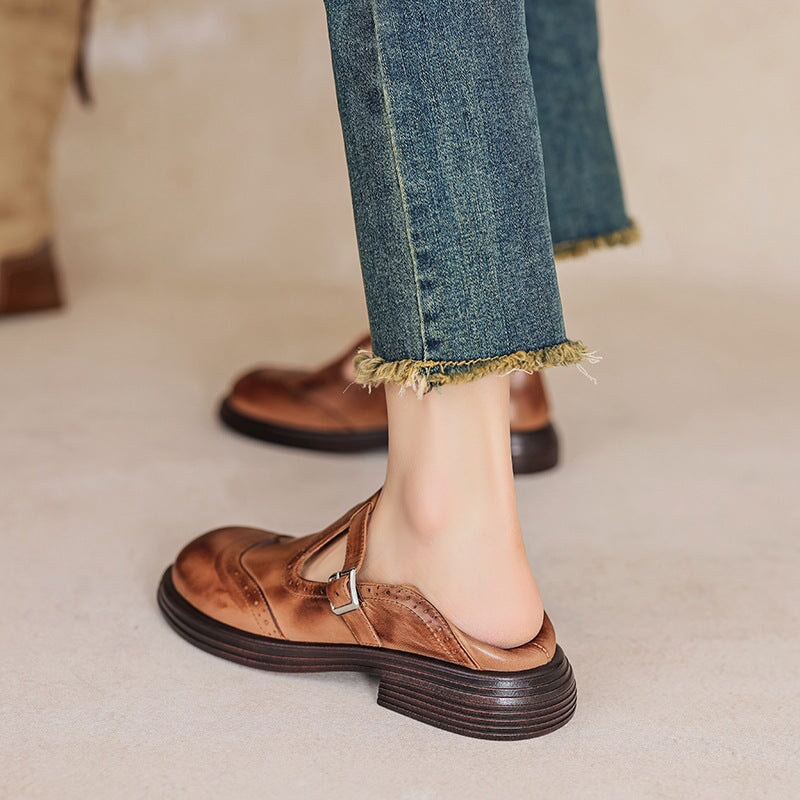 Mary Janes de Cuero Risla