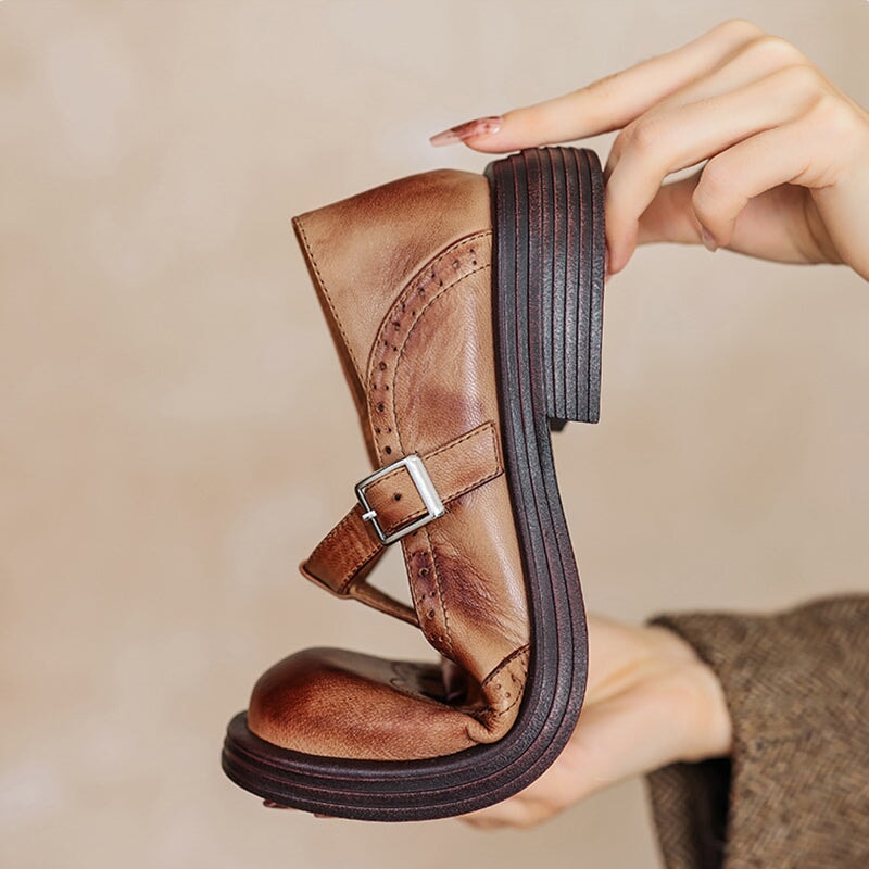 Mary Janes de Cuero Risla