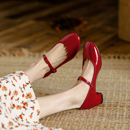 Zapatos Mary Jane de Cuero Livy