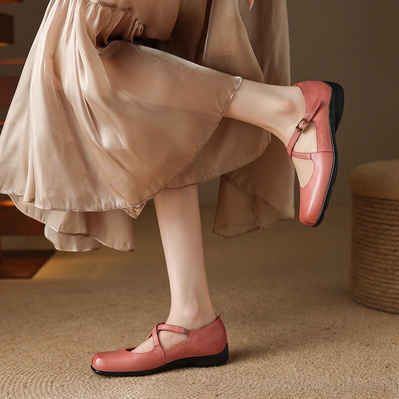 Mary Janes de cuero Edith