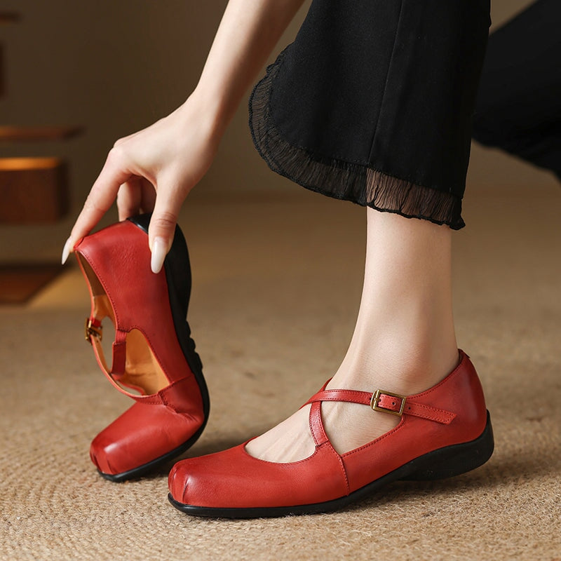 Mary Janes de cuero Edith