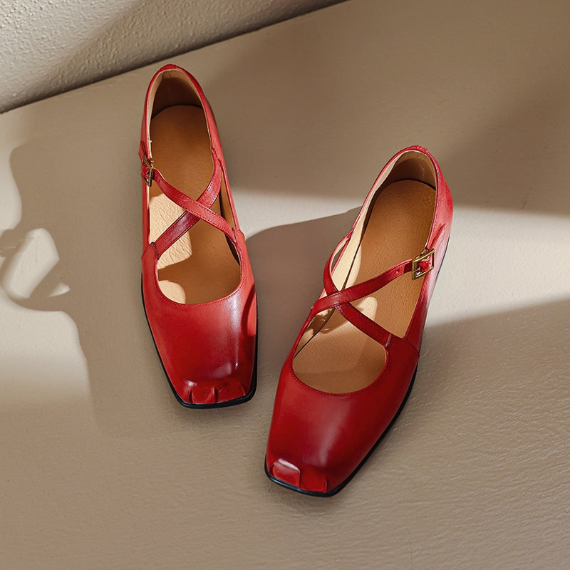 Mary Janes de cuero Edith