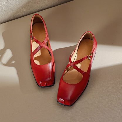 Mary Janes de cuero Edith
