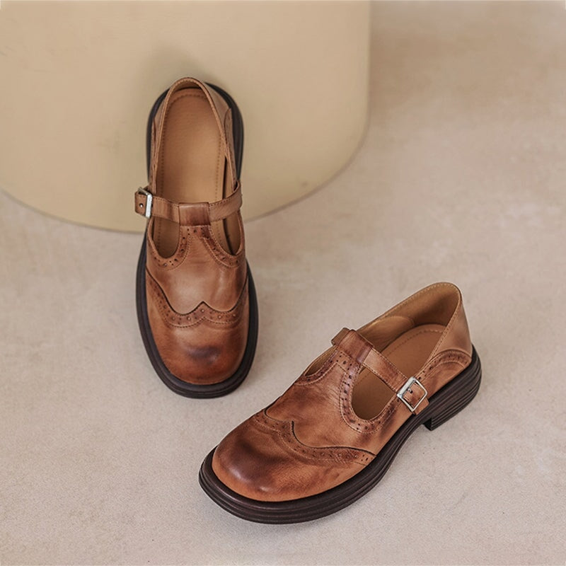 Mary Janes de Cuero Risla