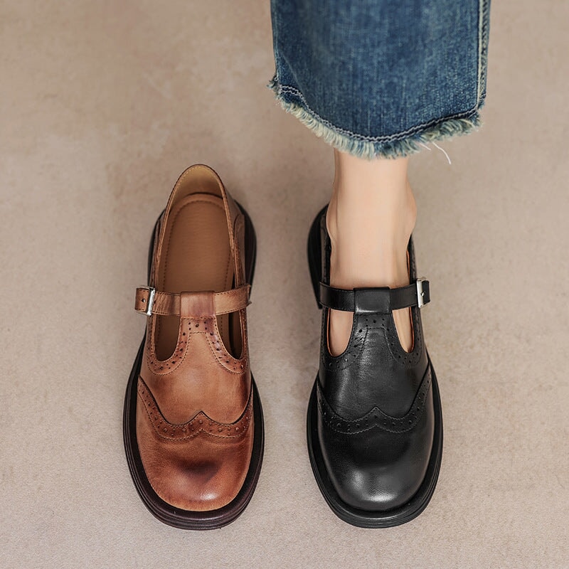Mary Janes de Cuero Risla