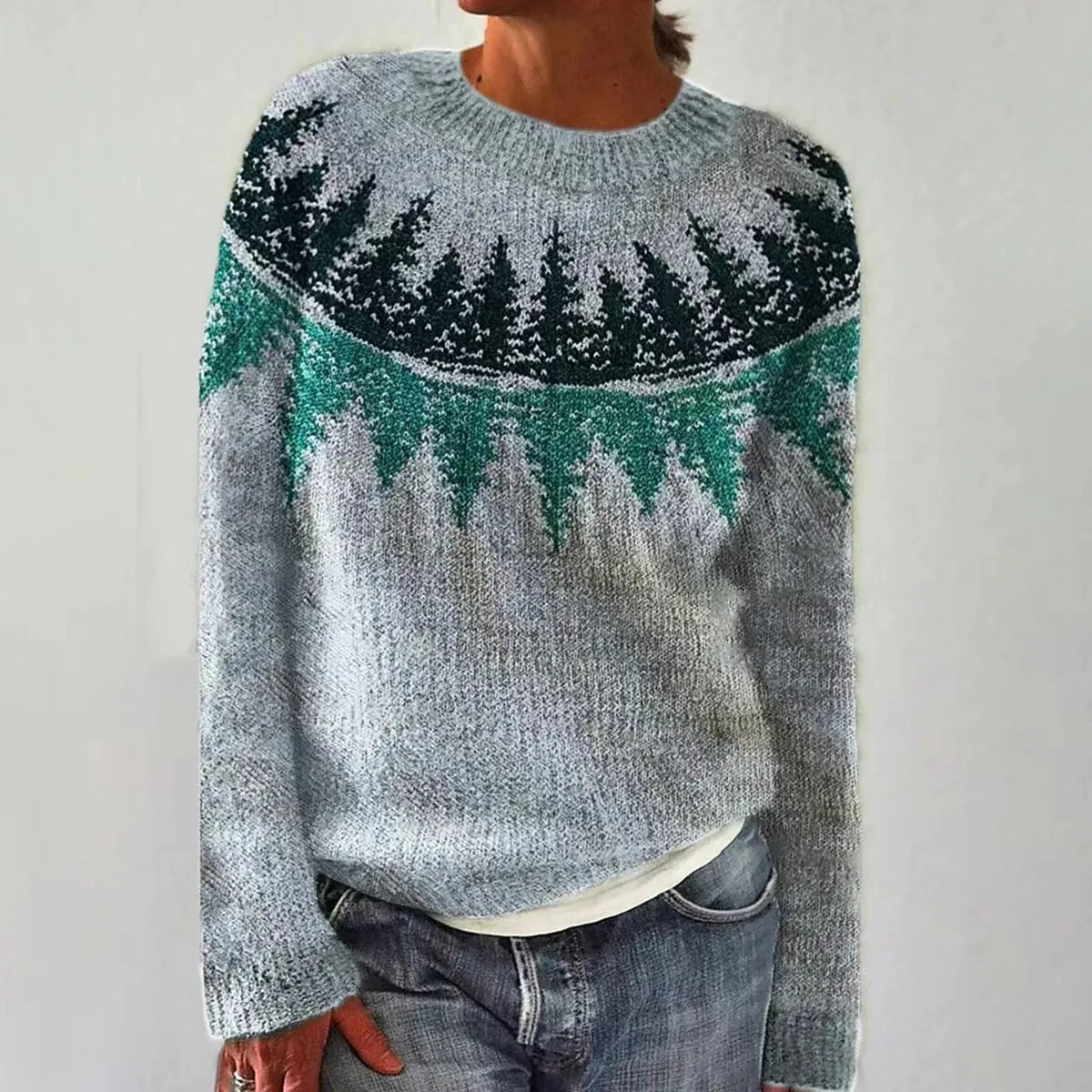 Lexi - Suéter de Otoño con Estampado Nórdico Retro