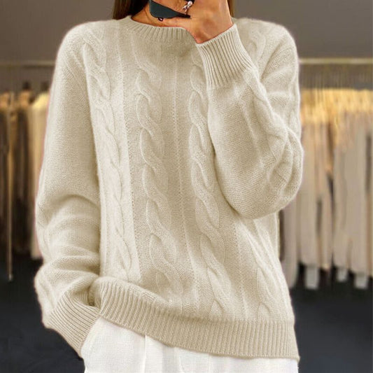 Kennedy - Suéter de punto sólido femenino Cozy