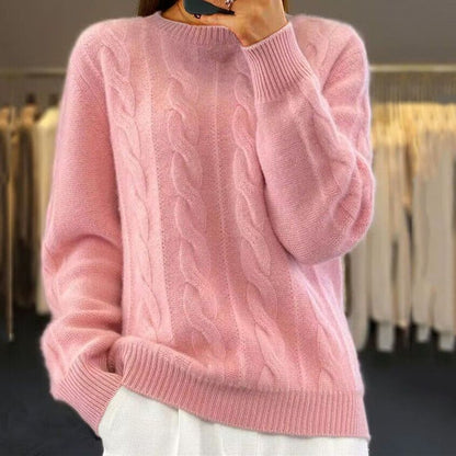 Kennedy - Suéter de punto sólido femenino Cozy
