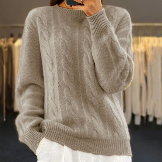 Kennedy - Suéter de punto sólido femenino Cozy