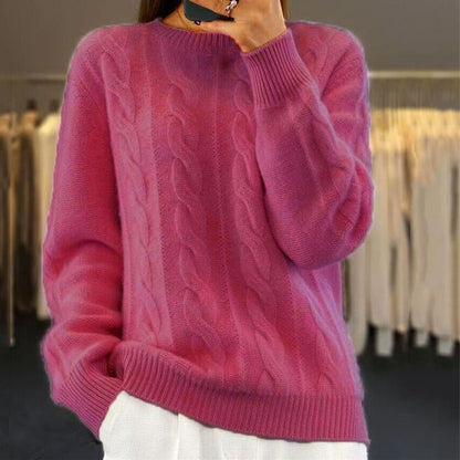 Kennedy - Suéter de punto sólido femenino Cozy