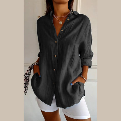 Ella - Blusa de Encaje Arrugado