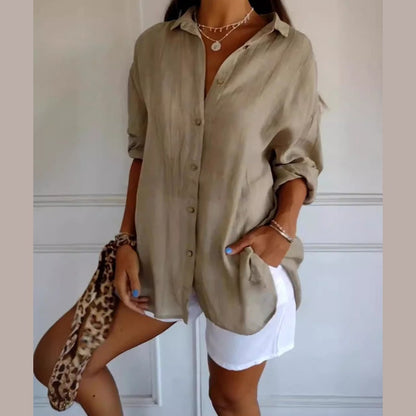 Ella - Blusa de Encaje Arrugado