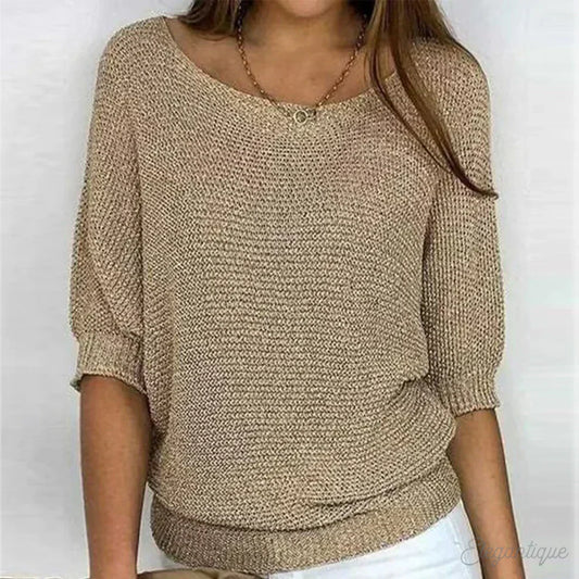 Natalie - Suéter de cuello redondo acogedor