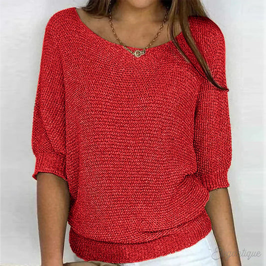 Natalie - Suéter de cuello redondo acogedor